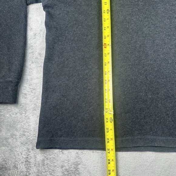 Eddie Bauer VTG Mock Neck Long Sleeve Shirt L Gray 100% Cotton Casual Minimalist - Picture 4 of 13